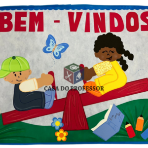 Molde Painel Bem-Vindos com Gangorra