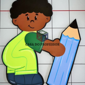 Molde Menino com Lápis