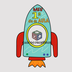 Moldura "Meu 1º dia de aula" (arquivo colorido)