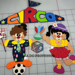 Molde casal de palhaços