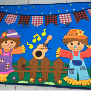 Molde painel casal de espantalho