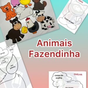Molde Animais Fazendinha