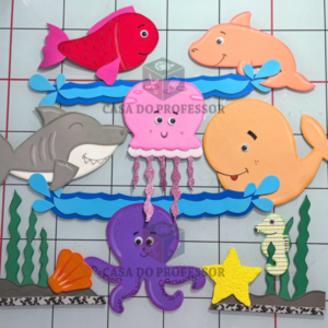 Molde Animais Fundo do Mar