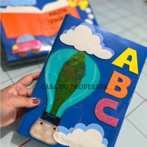 Molde decoração capa de caderno e maleta